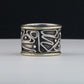 "The Maze." Silver Band Ring