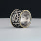 "The Maze." Silver Band Ring