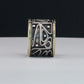 "The Maze." Silver Band Ring