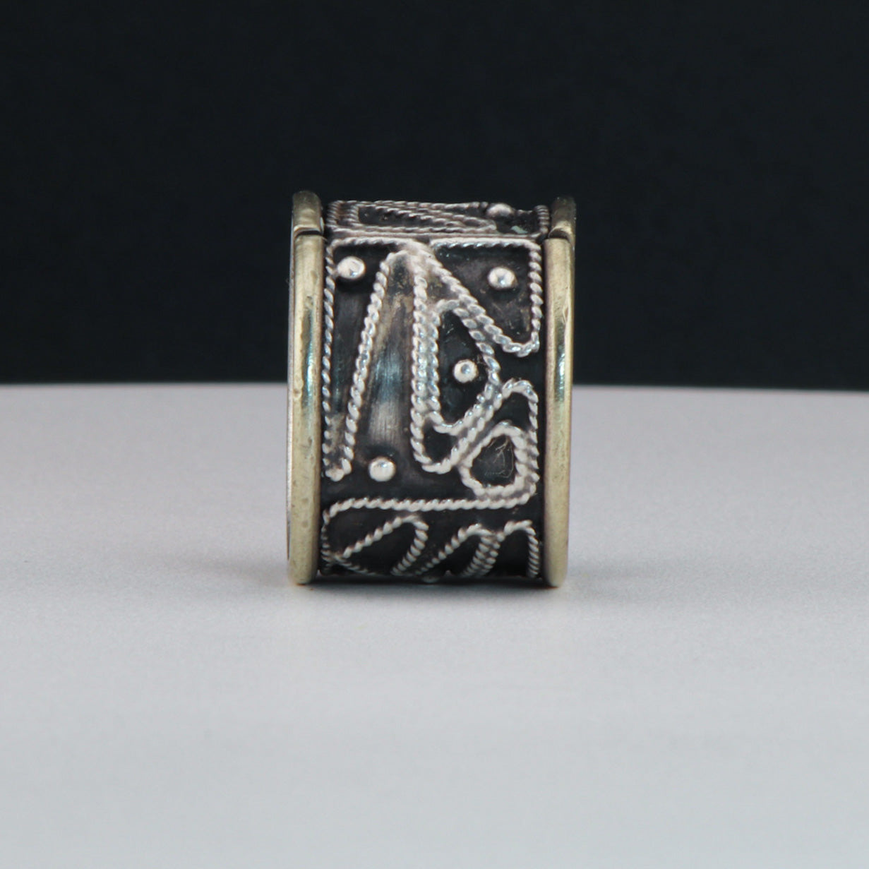 "The Maze." Silver Band Ring