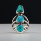 Triple Stone Turquoise Ring